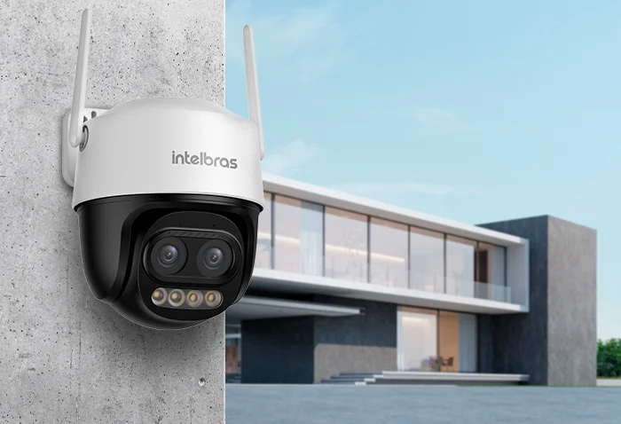 Câmera externa inteligente Wi-Fi Full HD 360° iM7 Zoom Full Color Intelbras
